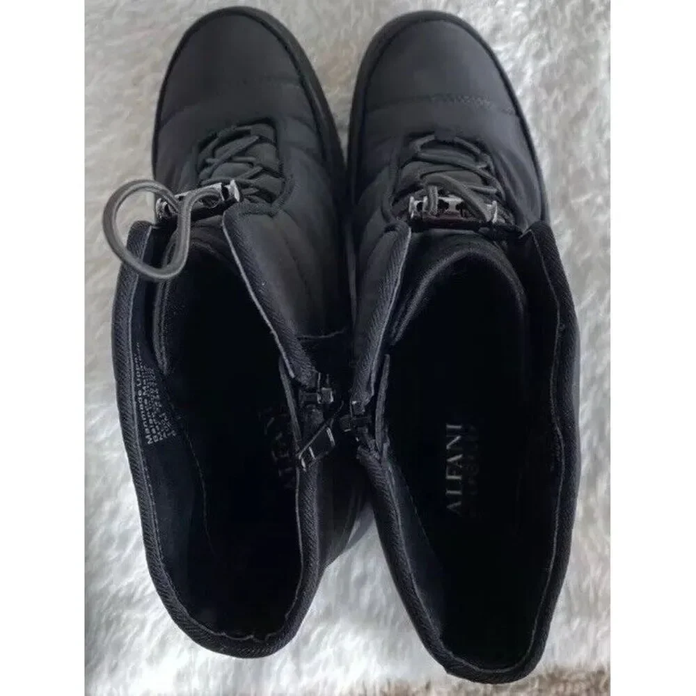 Alfani Womens Tompson‎ Puffer Booties Black Size 6.5 Waterproof